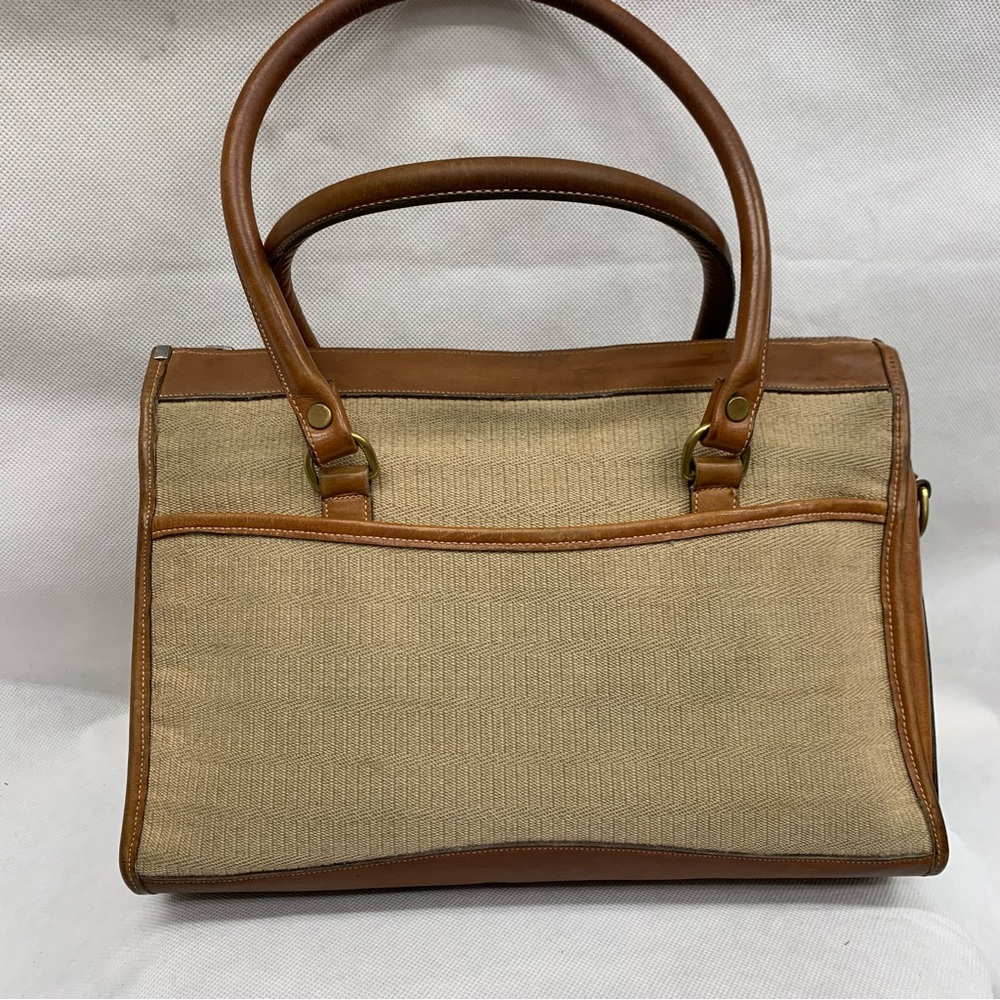 Dooney & Bourke Vintage Bridle Leather & Wool Green Label Bag